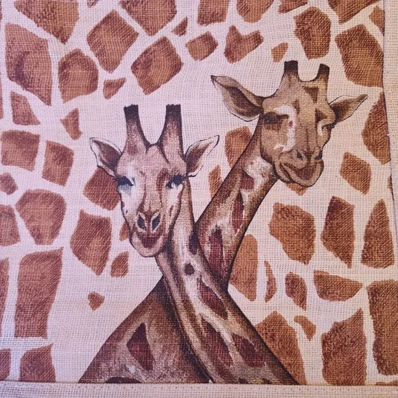 Giraffe Tote with wooden handle and strap - Picture 14 of 16